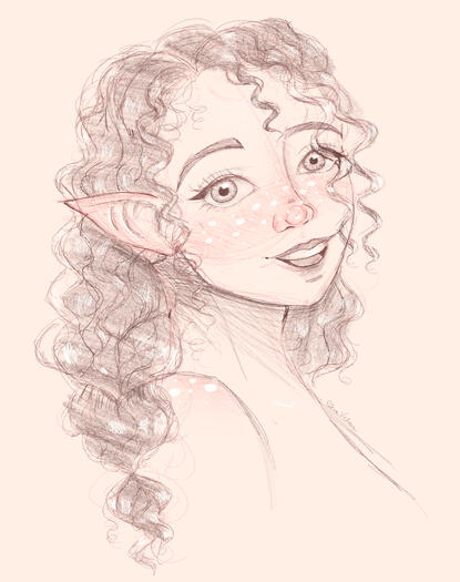 Sketch of an Eirian, my original character