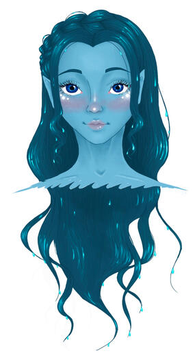 Cancelia, Water Genasi Druid for a D&D campaign