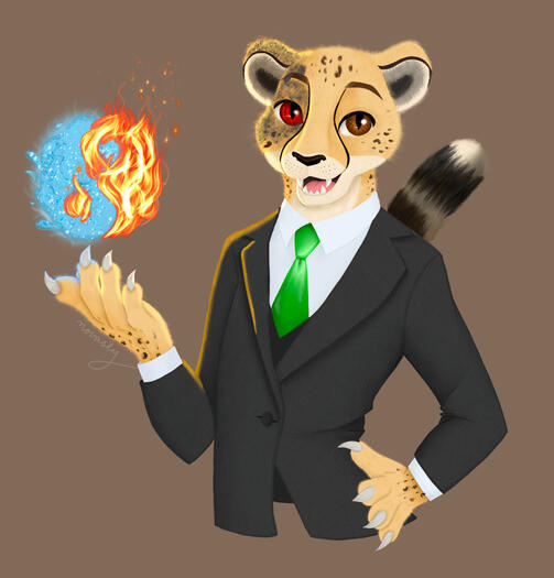 Commission of client's D&D character Kind Bell, Druid and Archpriest