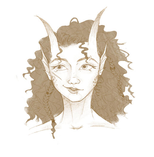 Sketch of my Water Genasi for a one-shot.